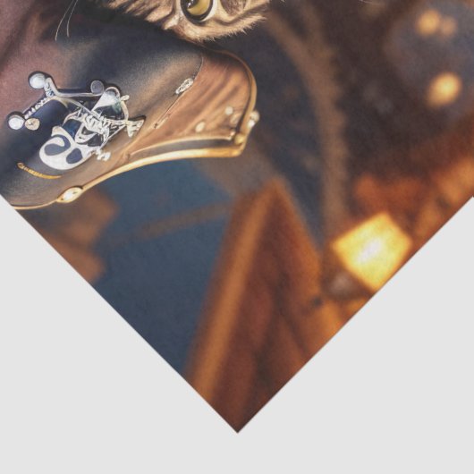 Decoupage - Eine Piratenkatze trinkt Bier - Seidenpapier (Detail)