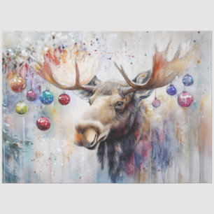 Decoupage Elche Weihnachtsschmuck in Antlers Seidenpapier