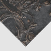 Decoupage Embossed Scroll Pattern Schwarz Seidenpapier (Ausschnitt)