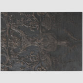 Decoupage Embossed Scroll Pattern Schwarz Seidenpapier (Vorderseite)