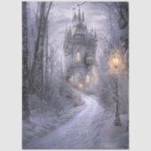 Decoupage Enchanted Winter Irish Princess Castle Seidenpapier (Vorderseite)