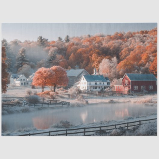 Decoupage England Fall Frost Herbst Fiery Hues Seidenpapier (Vorderseite)