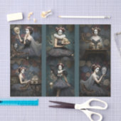 Decoupage/Ephemera Sheet Vitnage Gothic Style Seid Seidenpapier (Handwerk)