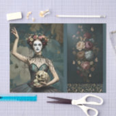 Decoupage/Ephemera Sheet Vitnage Gothic Style Seidenpapier (Handwerk)