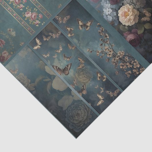 Decoupage/Ephemera Sheet Vitnage Gothic Style Seidenpapier (Ausschnitt)