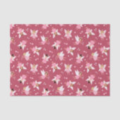 Decoupage Fairy Birthday Party Pink Seidenpapier (Vorderseite)