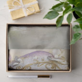 Decoupage Fairytale Mushroom House Lilac Filligree Seidenpapier (Geschenk)