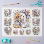 Decoupage Fall Floral Ghosts - Mehrere Größen Seidenpapier (Basteln)