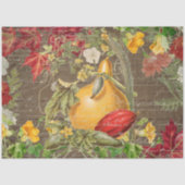 Decoupage Fall Gourds Pumpkin Rustic Dark Wood Seidenpapier (Vorderseite)