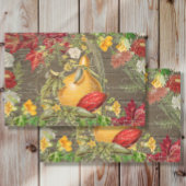 Decoupage Fall Gourds Pumpkin Rustic Dark Wood Seidenpapier