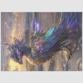 Decoupage Fantastische Lila Crow like Bird Seidenpapier