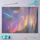 Decoupage Fantastische Sky Hues Lila Blue Pink Seidenpapier (Basteln)