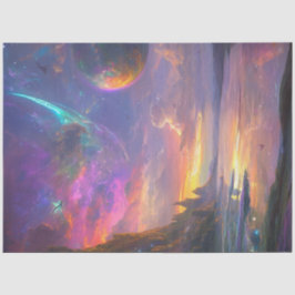 Decoupage Fantastische Sky Hues Lila Blue Pink Seidenpapier