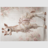 Decoupage Fantasy Giraffe Viktorianisch Pink Lace Seidenpapier (Vorderseite)