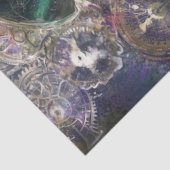 Decoupage Fantasy Timekeeper Girl and White Rabbit Seidenpapier (Ausschnitt)