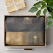 Decoupage Fantasyland Black Unicorn Gold Wings Seidenpapier (Geschenk)