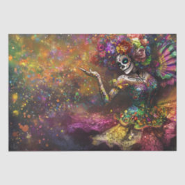 Decoupage Festive Dia de los Muertos Dancer Seidenpapier