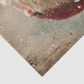 Decoupage Festive Santa Claus Holly Tree Seidenpapier (Ausschnitt)