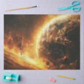Decoupage Fiery Flames Chaotic Earth Seidenpapier (Basteln)