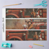 Decoupage Firefighter Truck Kid Dalmatian Handsaw Seidenpapier (Basteln)