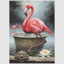 Decoupage Flamingo Collection Seidenpapier