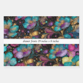 Decoupage Floral Drawer Front 29x8 Purple Gold Geschenkpapier Set (Vorderseite)