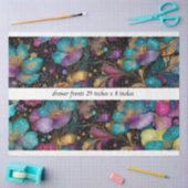 Decoupage Floral Drawer Front 29x8 Purple Gold Seidenpapier (Basteln)