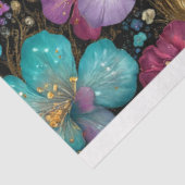 Decoupage Floral Drawer Front 29x8 Purple Gold Seidenpapier (Ausschnitt)