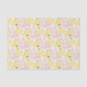 Decoupage Floral Gelb Rosa Farbe Seidenpapier (Vorderseite)