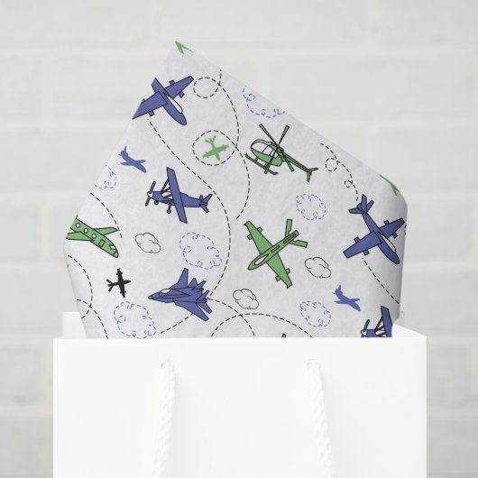 Decoupage Flugzeug Aircraft Seidenpapier (Geschenktüte)