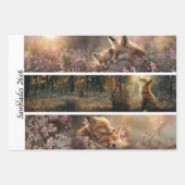 Decoupage Fox Forest Scenes Handsaw Panels  Geschenkpapier Set (Vorderseite 3)