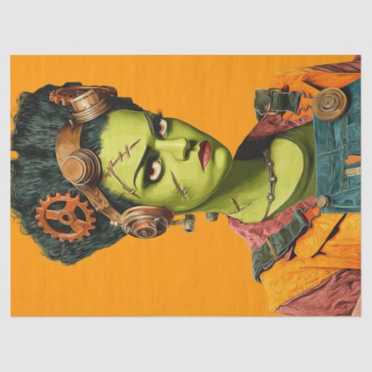 Decoupage Frau Moster Bold Orange Industria Seidenpapier (Vorderseite)