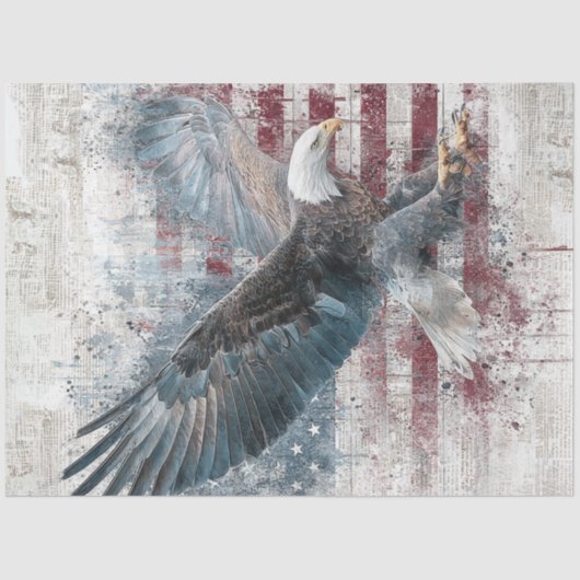 Decoupage Freedom In Flight 4th of July Seidenpapier (Vorderseite)