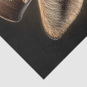 Decoupage French Canadian Steampunk Fox KOBI Seidenpapier (Ausschnitt)