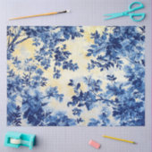 Decoupage French Country Wallpaper Blue White Seidenpapier (Basteln)