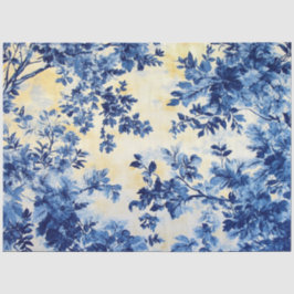 Decoupage French Country Wallpaper Blue White Seidenpapier