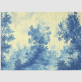 Decoupage French Landcape Blue White Palette Seidenpapier (Vorderseite)