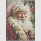 Decoupage funkelnder Weihnachtsmann  Seidenpapier (Vorderseite)