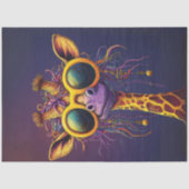 Decoupage Funky Giraffe Gelbe Sonnenbrille A Diva Seidenpapier (Vorderseite)