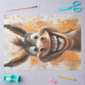 Decoupage Funny expressive Happy Donkey Seidenpapier (Basteln)