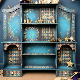 Decoupage Furniture Tissue Stars Seidenpapier