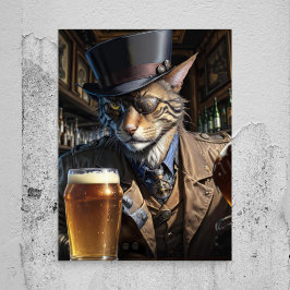 Decoupage - Gangster eine mit Augen Katze mit Auge Seidenpapier