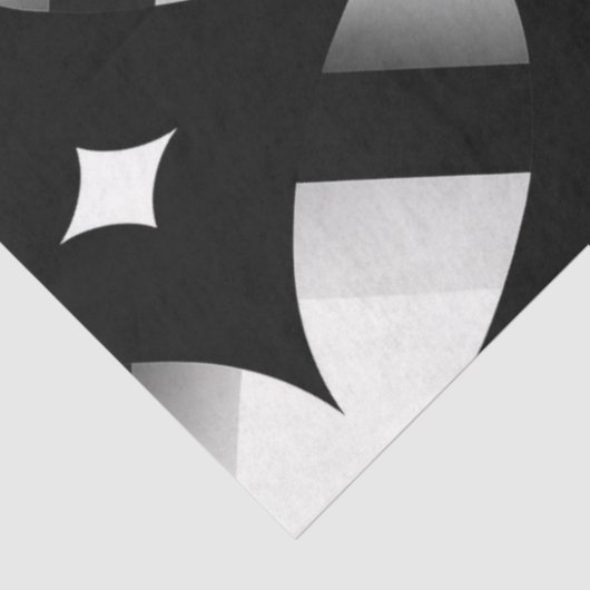 Decoupage Geometric Black White Abstract Pattern  Seidenpapier (Ausschnitt)