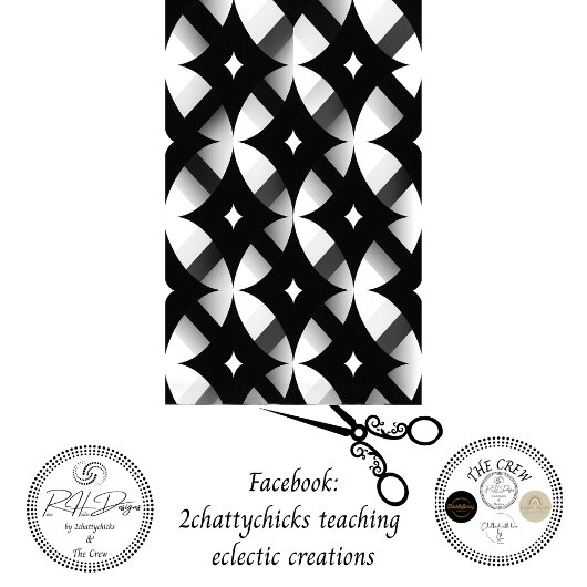 Decoupage Geometric Black White Abstract Pattern  Seidenpapier