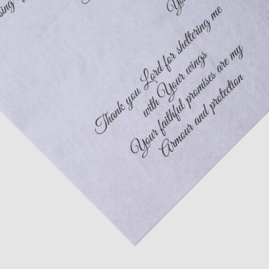 Decoupage Gewebe mit christlichen Gebeten Seidenpapier (Detail)