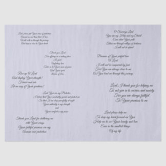 Decoupage Gewebe mit christlichen Gebeten Seidenpapier