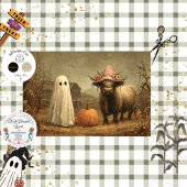 Decoupage Ghost Highland Halloween Farm Seidenpapier