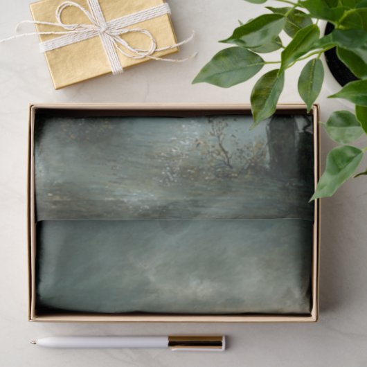 Decoupage Ghost Light Hollow Fog Bedeckte Burg Seidenpapier (Geschenk)