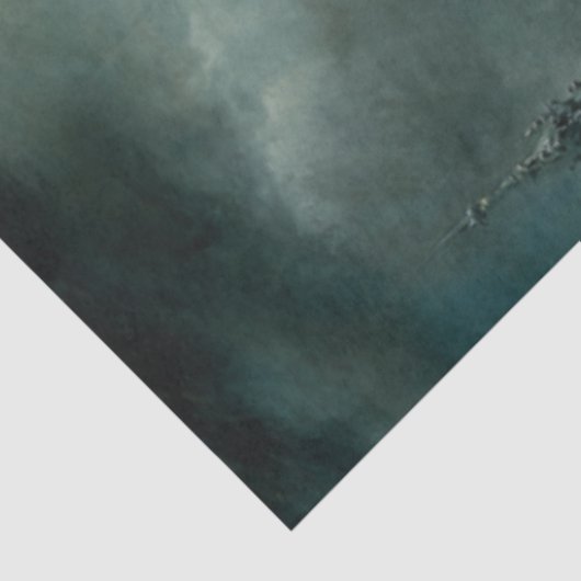 Decoupage Ghost Light Hollow Fog Bedeckte Burg Seidenpapier (Ausschnitt)