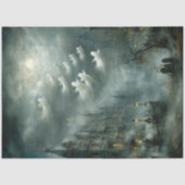 Decoupage Ghost Light Hollow Fog Bedeckte Burg Seidenpapier (Vorderseite)